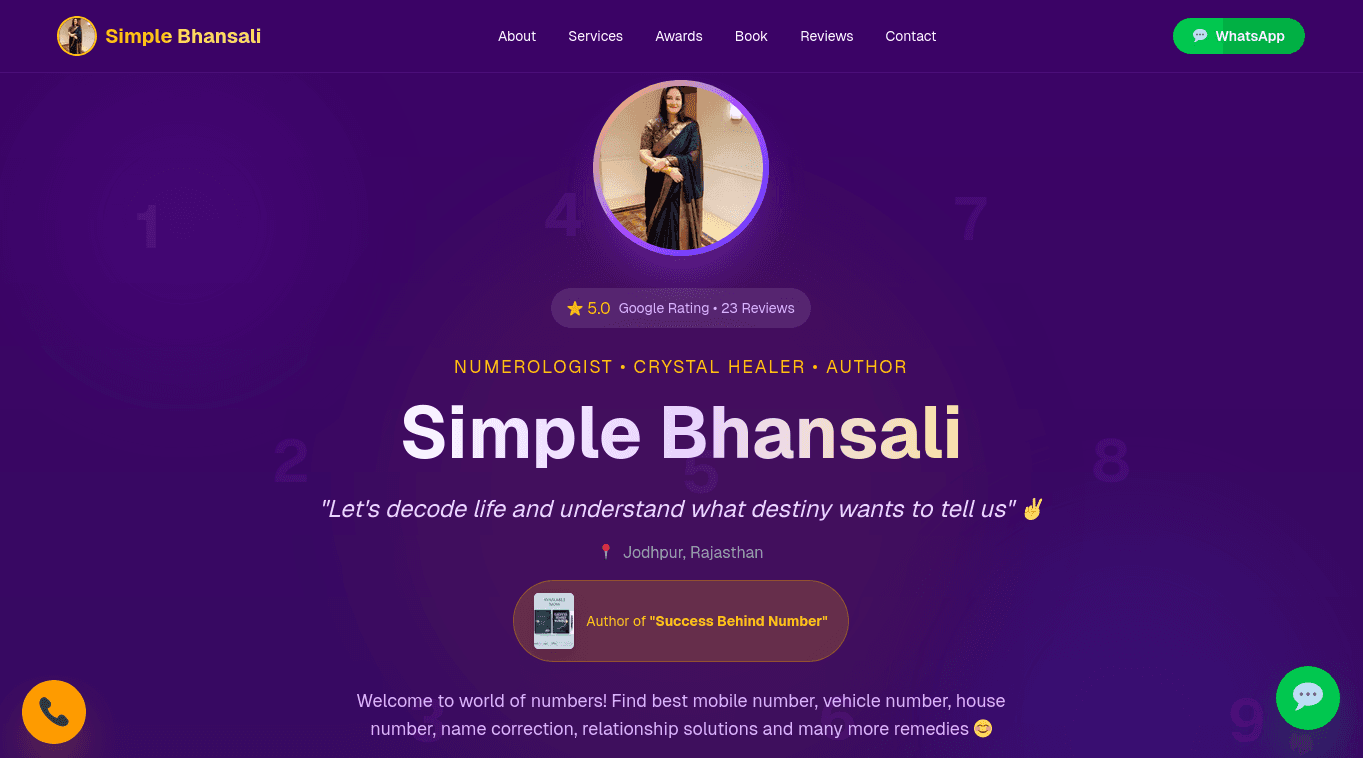 Numerologist Simple Bhansali